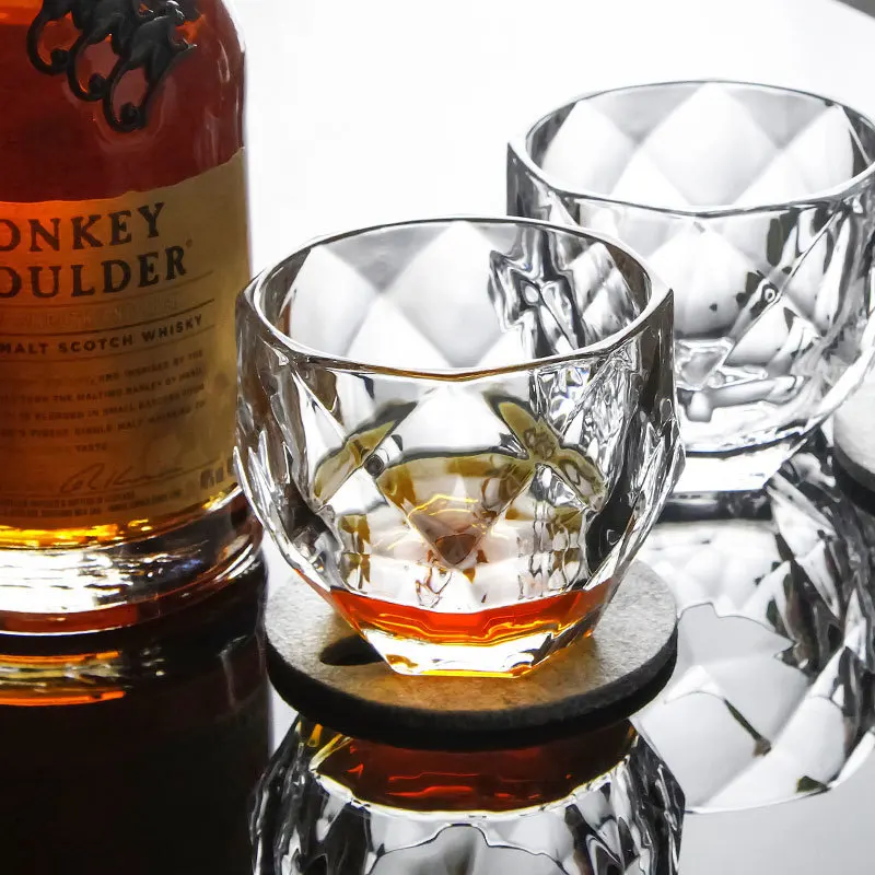 Стакан для виски с вином под старину бриллиантовой огранкой стакан водки