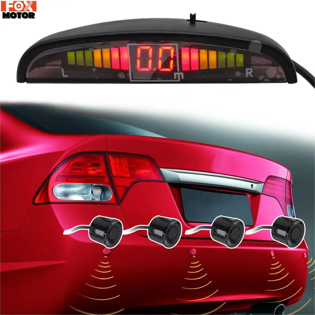 

Светодиодный комплект для автостоянки с автоматическим датчиком подсветки 22 мм 4 датчика s обратный резервный Радар монитор система детект...