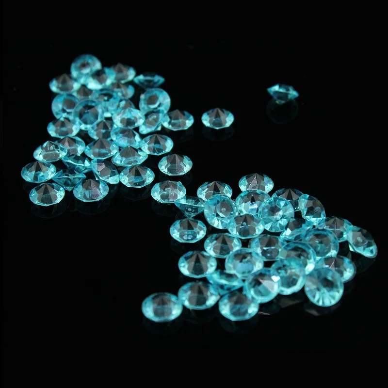 turquoise 1000 шт 10 мм прозрачный акриловый Свадебный Стол Конфетти бриллианты разлетающиеся кристаллы украшения - Цвет: turquoise