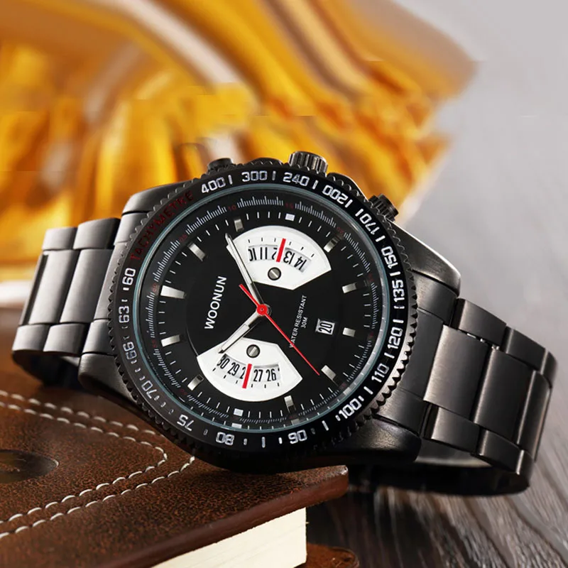 

Free Shipping Men Military Army Watches Black Stainless Steel Quartz Wristwatches Men Sports Watches Gents Watches Running Watch