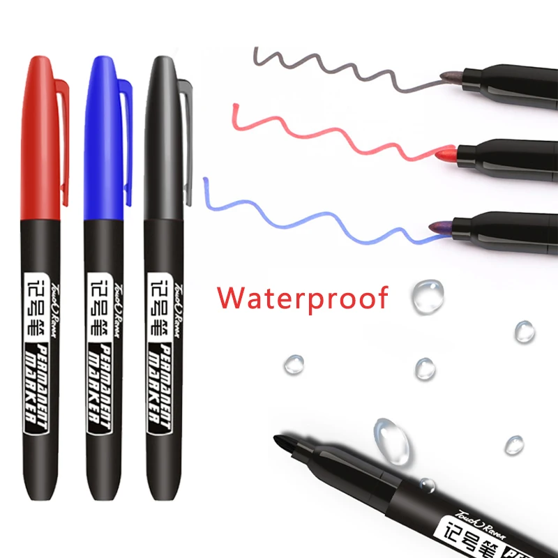 

3/6Pcs Sketching Markers Pen Fine Point Waterproof Ink Thin Nib Crude Nib Graffiti Markers Black 1.5mm Color Skvier Marker Pens
