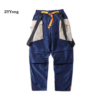ankle length trousers with pocket jogging pants jumpsuits can be disassembled into shorts mens hip hop track pants