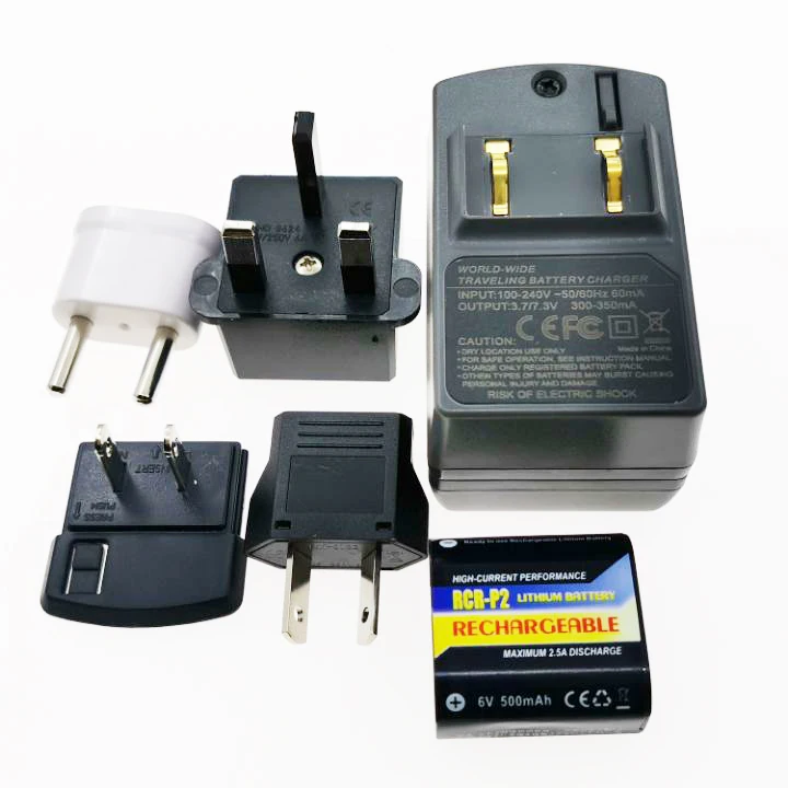 Новый CR P2 CRP2 6V 500 мА/ч Зарядное устройство Камера Перезаряжаемые Li Ion литий
