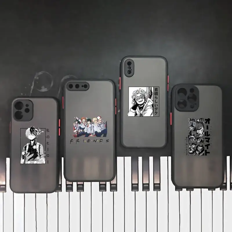 

My Hero Academia anime Phone Case matte transparent For iphone 7 8 11 12 plus mini x xs xr pro max cover