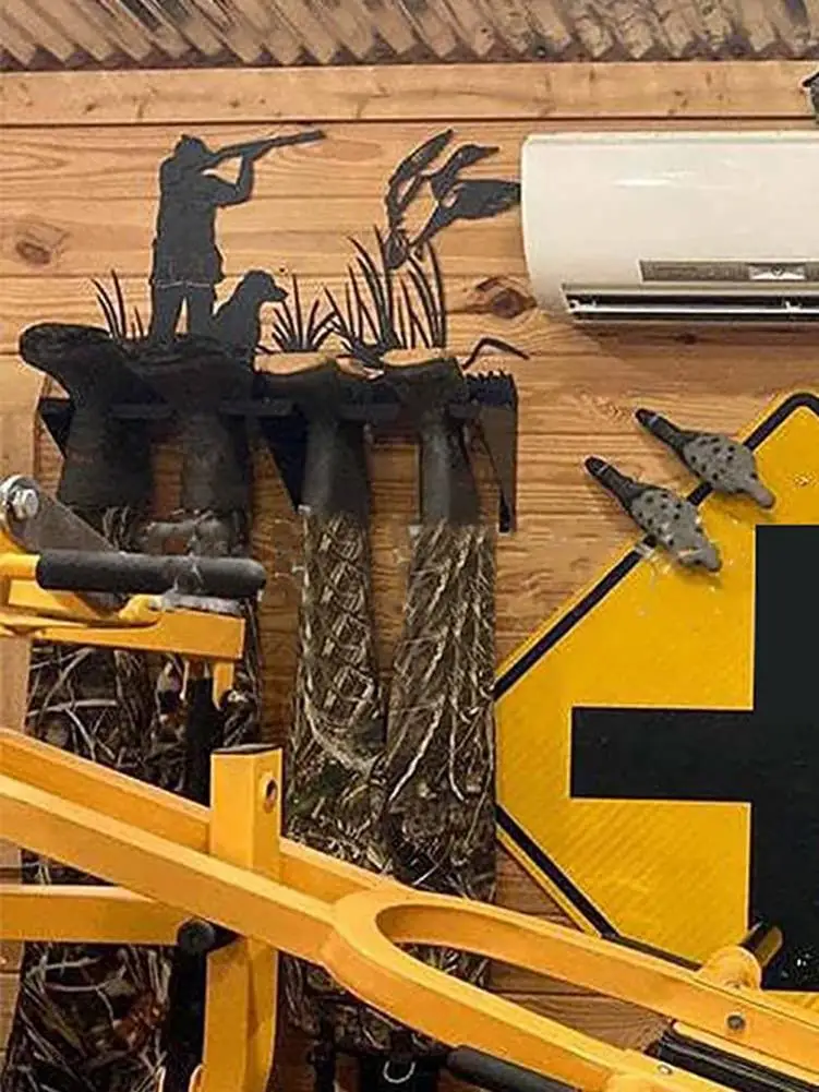 

Multifunction Wall Mount Boot Holder Metal Waders Rack Wall Storage Storage Hanger Organizer home Hook Shelf Space Saving