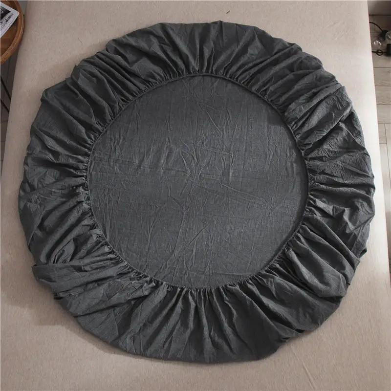 100% хлопок эластичная простыня постельное белье однотонный чехол на матрас для