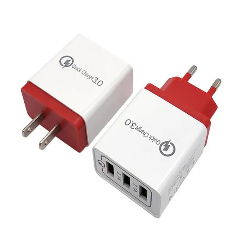 Colorful 18W 3 USB Quick Charge 3.0 5V 2.1A QC3.0 Fast Charging Wall Charger for Phone Mobile | Мобильные телефоны и