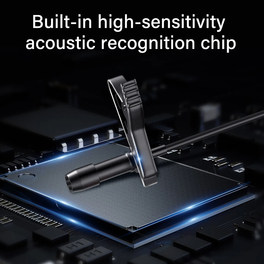 Профессиональный петличный микрофон MAMEN профессиональный с двумя микрофонами