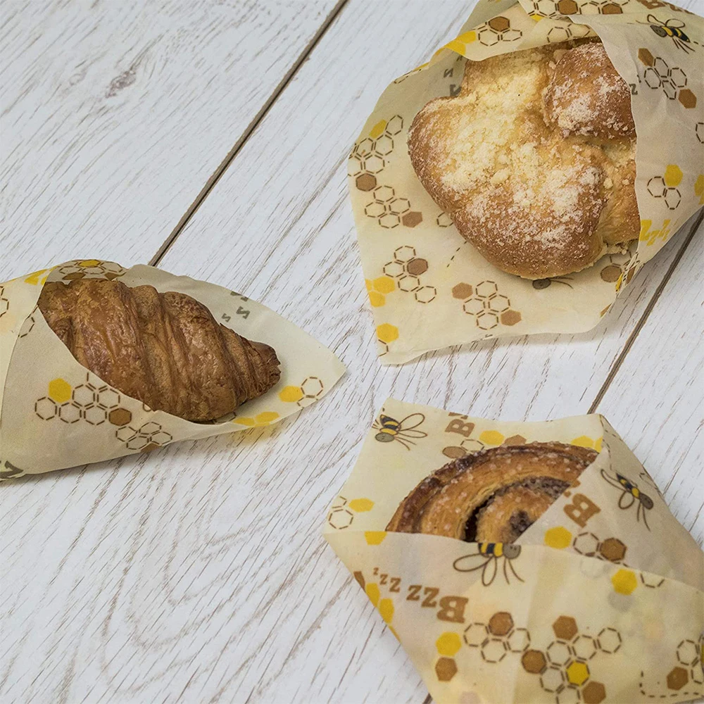 3 шт. многоразовые пищевые сэндвичи с пчелиным воском|Целлофановые и пластиковые