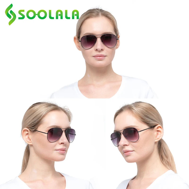 SOOLALA Metal Bifocal Sunglasses Reading Glasses Women Men Eyeglasses Okulary +1.0 1.5 2.0 2.5 3.0 3.5 | Аксессуары для одежды