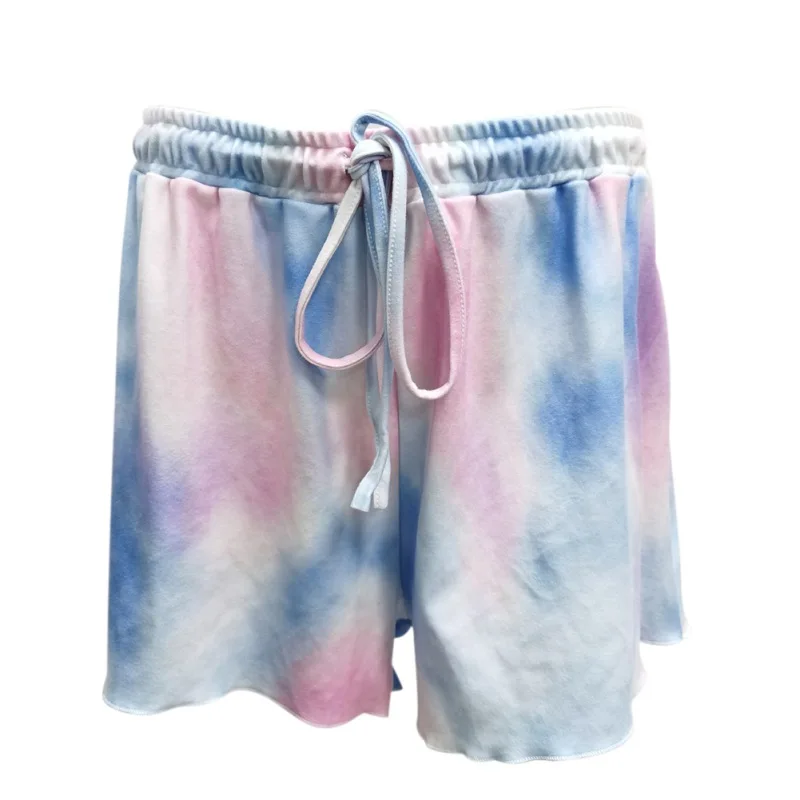 

Women Two-piece Pajamas Set Casual Long-sleeved Shirts and Shorts Pajamas Suit Home Service