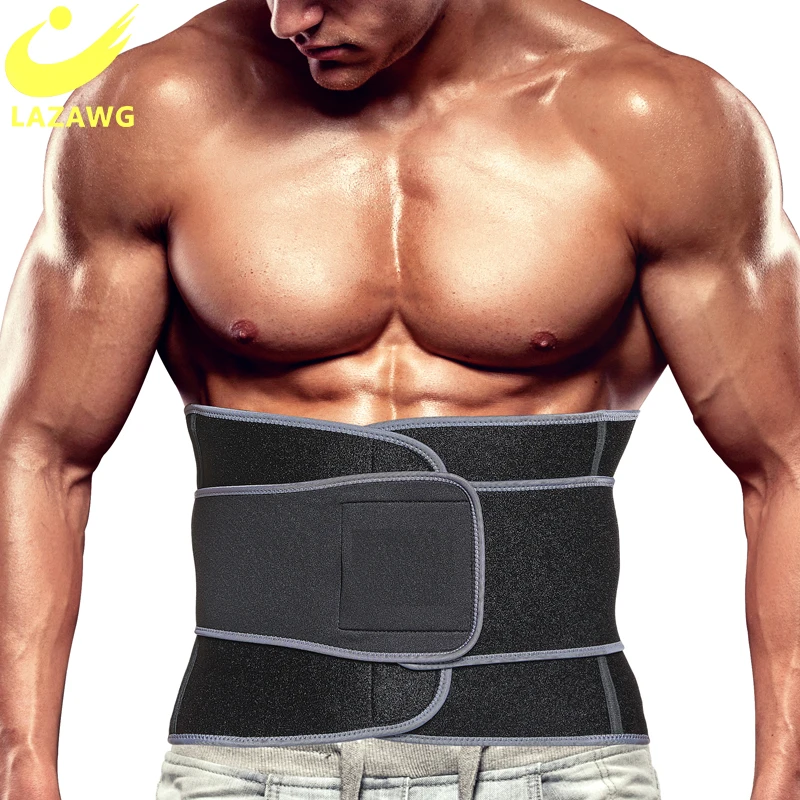 

LAZAWG Mens Waist Trainer Slim Body Shaper Mading Belt Sports Top Waist Cinchers Neoprene Sauna Strap Corset Slimming Shapewear