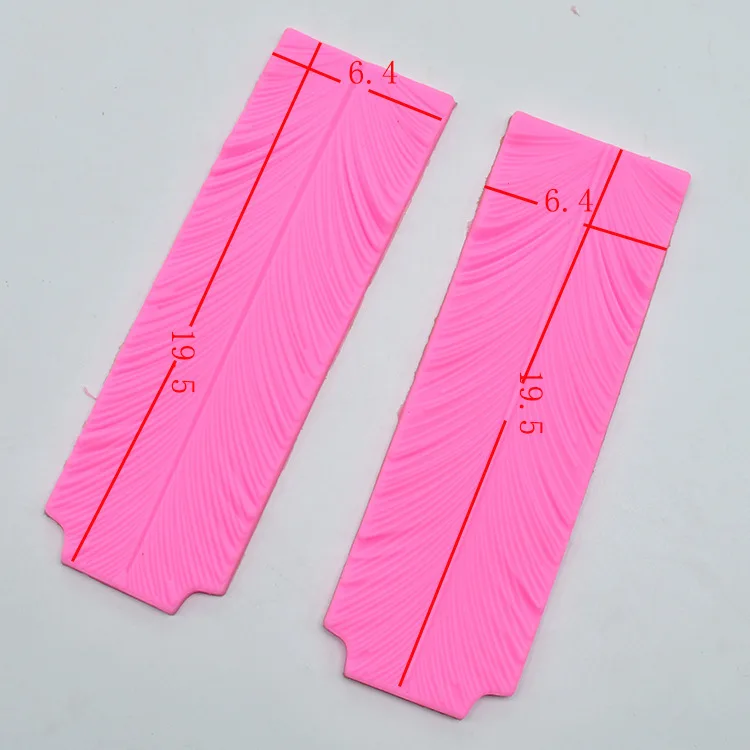 2 шт./компл. силиконовая форма для украшения торта в виде лепестков Листьев перьев