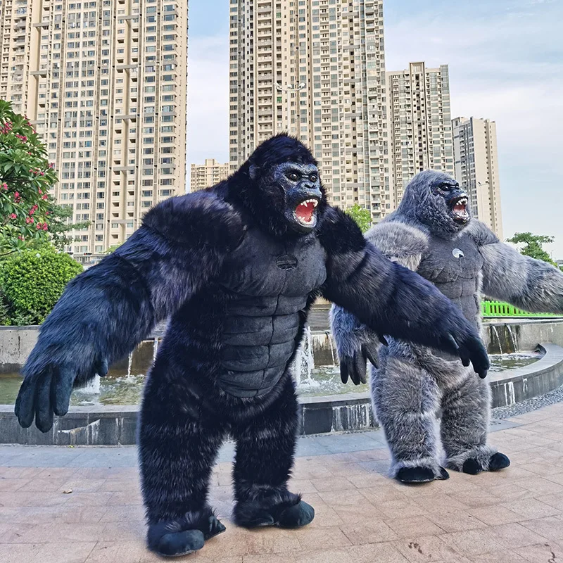 

2.5M Inflatable Orangutan Mascot Costume Halloween Cosplay Wearing Walking Party Show Large Animal Doll Clothes