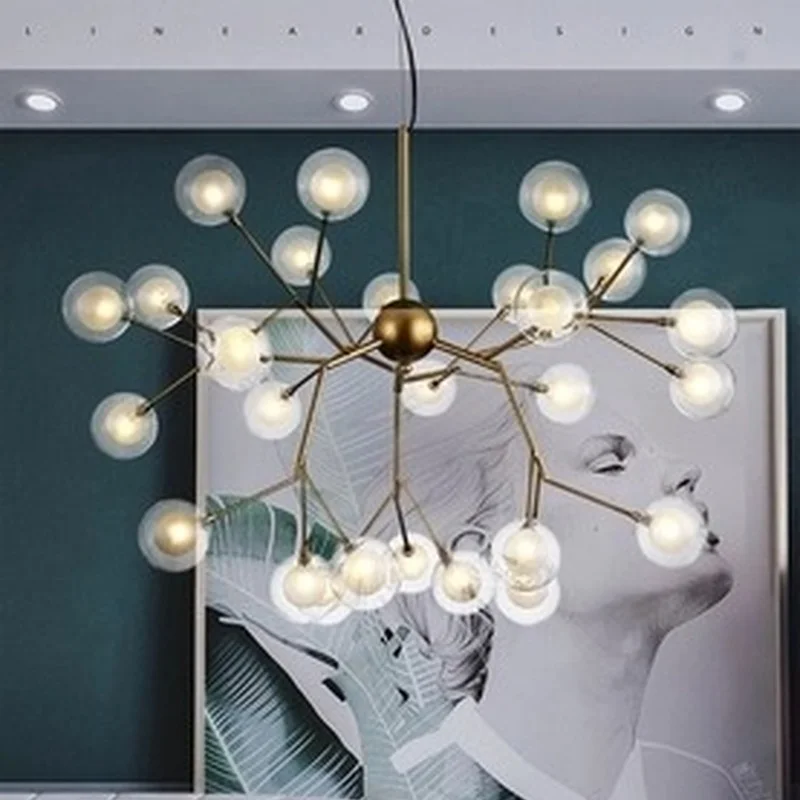 Светодиодная Подвесная лампа G4 с двойным стеклом в стиле пост-модерн для