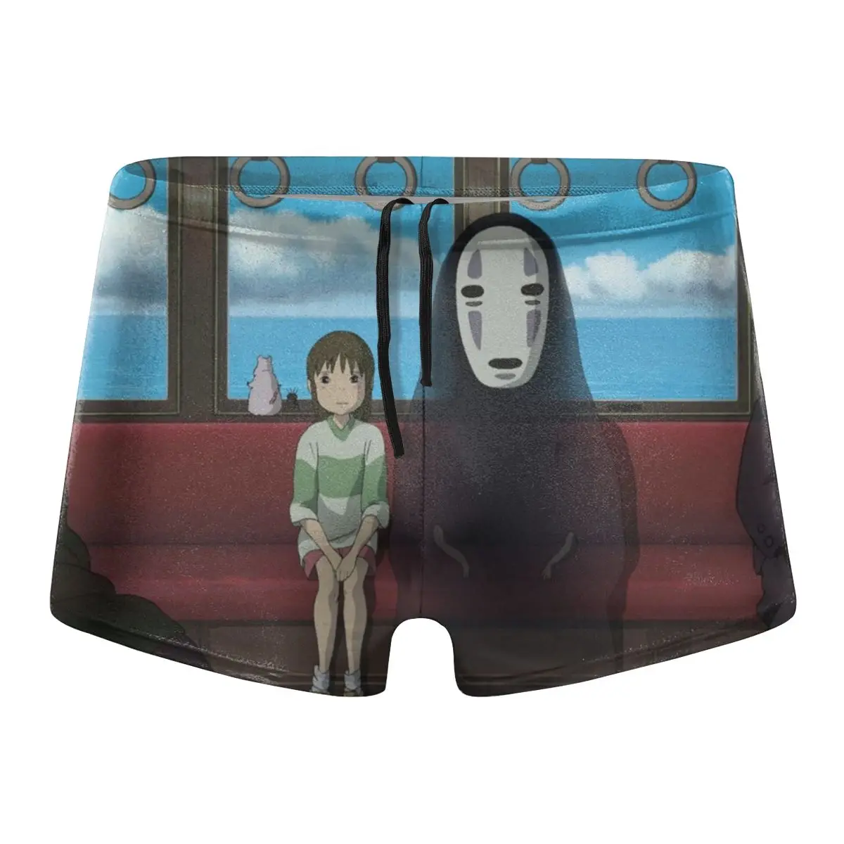 

Spirited Away Summer Adult Trunks Men Swim Trunks Printing Boxer Swim Shorts Beach Surf Swimsuit Elastic Bathing Suit Swimwear