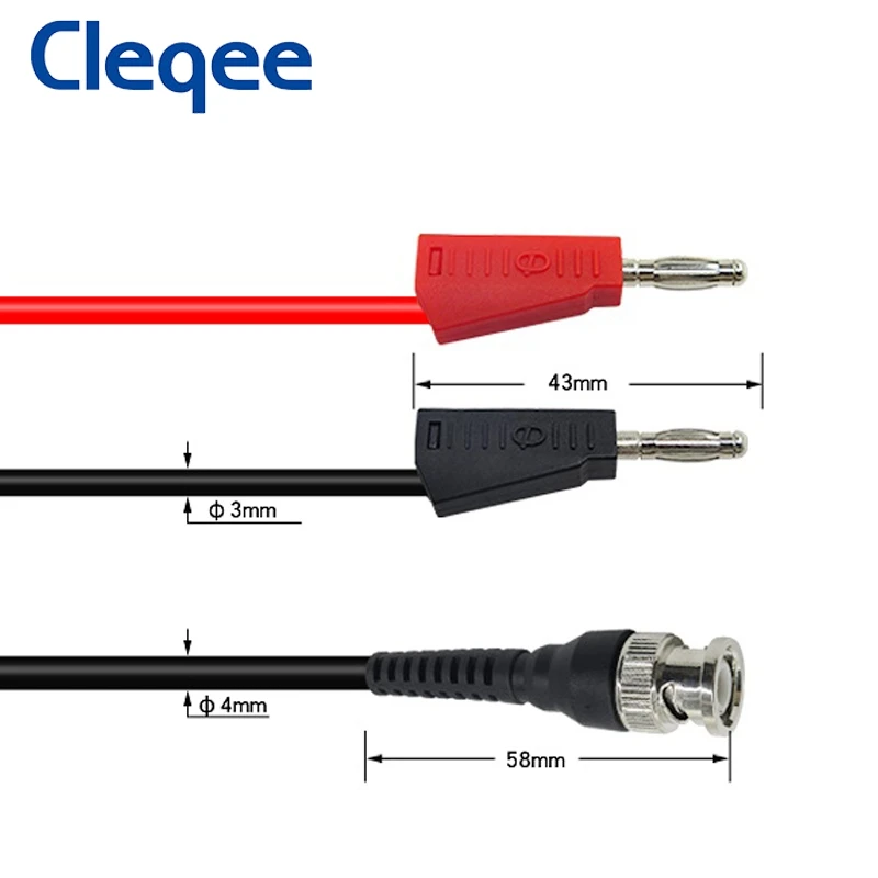 Cleqee P1009 BNC Q9 для двойных 4 мм Штабелируемых банановых штекеров с гнездом тестовые