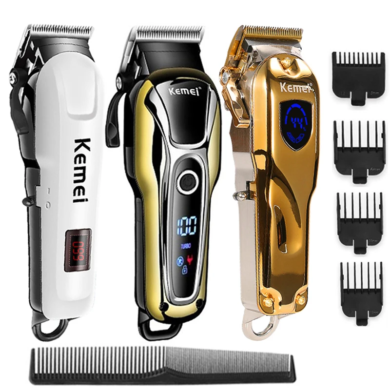 

kemei professional hair clipper trimmer for men rechargeable hair shaving machine hair cutting beard hair clipper electric razor