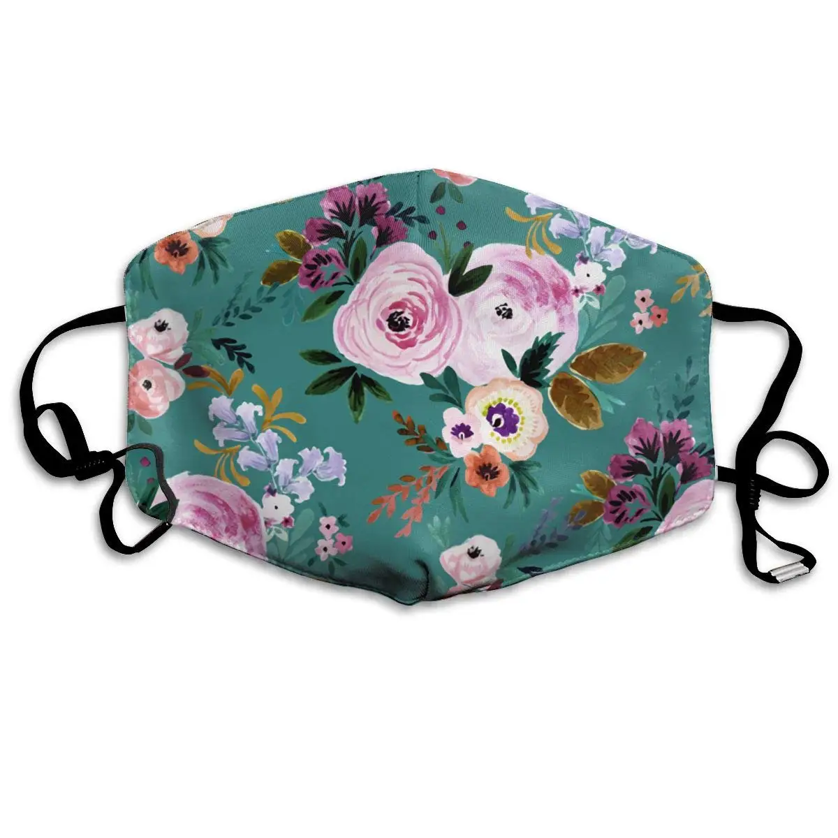 

Многоразовая моющаяся маска с цветочным рисунком, хлопковая противопылевая маска на половину лица для детей, подростков, мужчин, женщин, му...