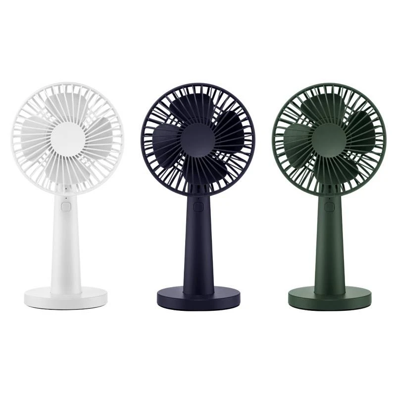 

Mini Handheld Fan 3-Speed Strong Wind Adjustable 2000Mah Battery Driven Fan USB Rechargeable Removable Cover