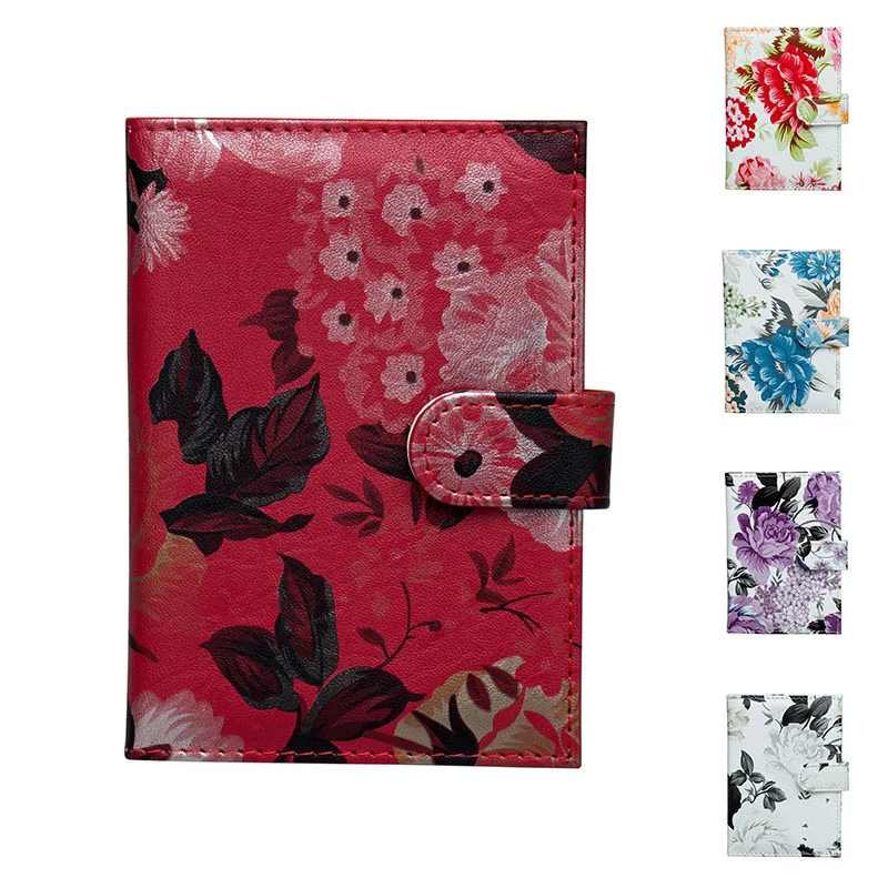 Peony Flower Printing Elegant Women Passport Cover Bags Travel Credit Card Holder Wallet Tickets Case Organizer Bag | Багаж и сумки