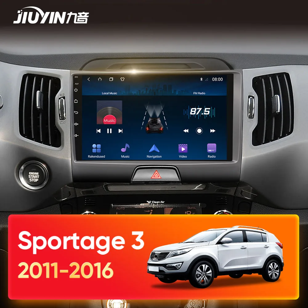 Автомагнитола 2 Din JIUYIN Android 9 DVD Bluetooth для Kia Sportage 3 SL 2011-2016 мультимедийный видеоплеер