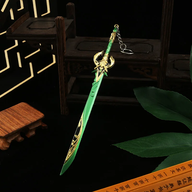 

Genshin Impact Weapons Keychains Wolf's Gravestone Skyward Spine Skyward Blade Swords Keyrings Holder Fashion Jewelry Cosplay
