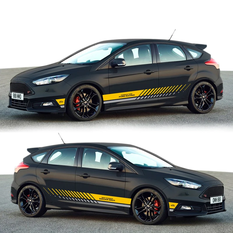 

Спортивные полоски наклейки для автомобилей Ford 2013-2018 Focus машинная обе стороны тела Range Rover Sport авто наклейки