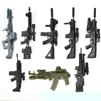 8pcsset 16 gun model second generation assembling firearms mg62 machine gun ak74 rifle hk416 submachine classic assemble toy