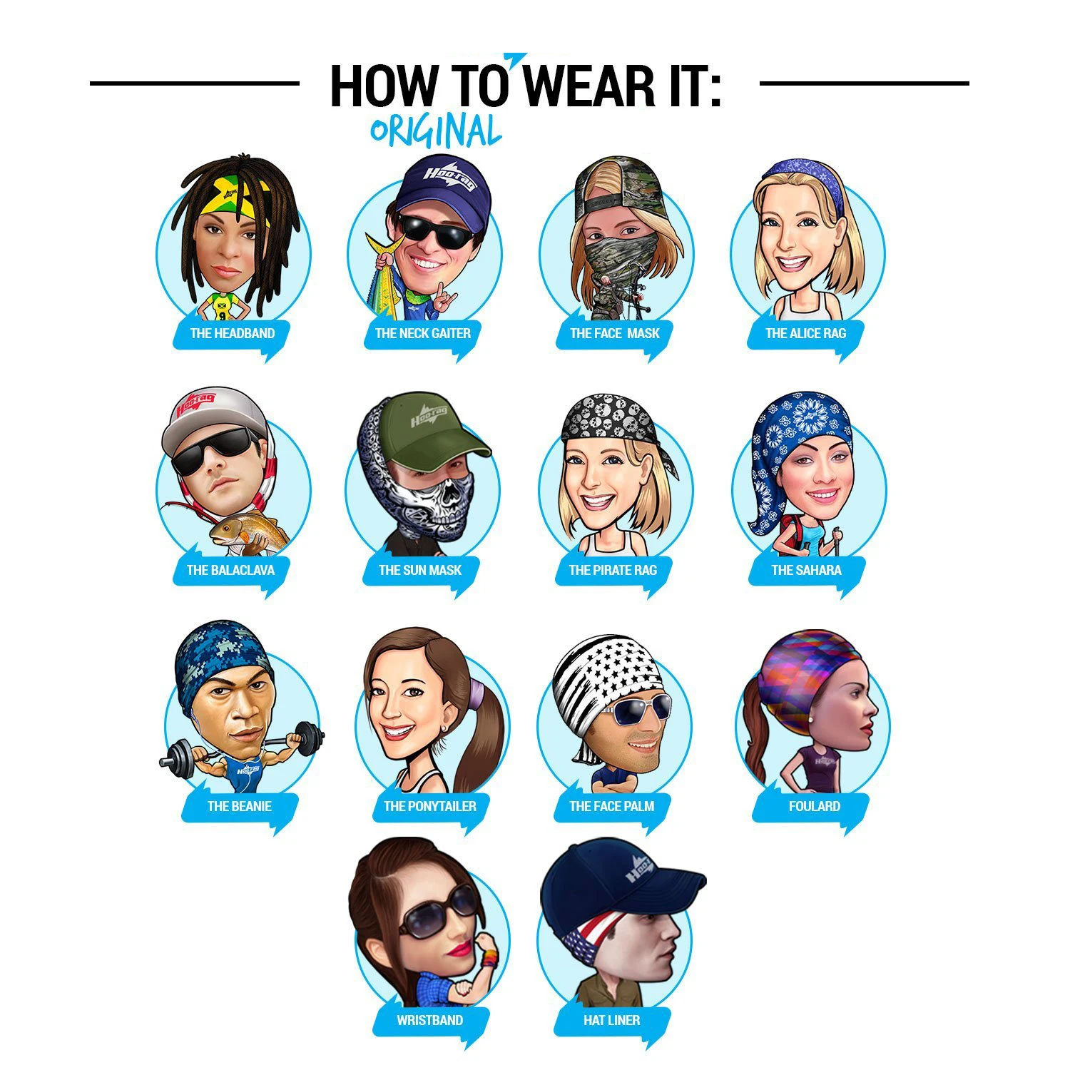 Бесшовные шарфы 3D многофункциональная повязка на голову с волшебным мультяшным