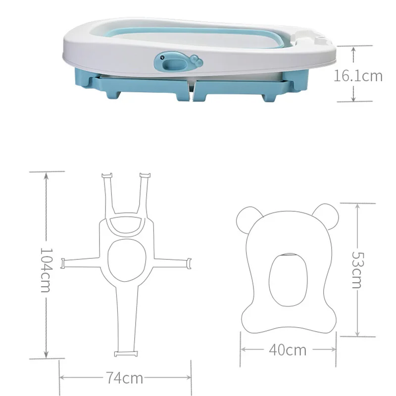 

Baby Folding Bathtub Infant Collapsible Portable Shower Basin Folding Bath Fold Away Bathtub for 0-15 Years Old Baby Children