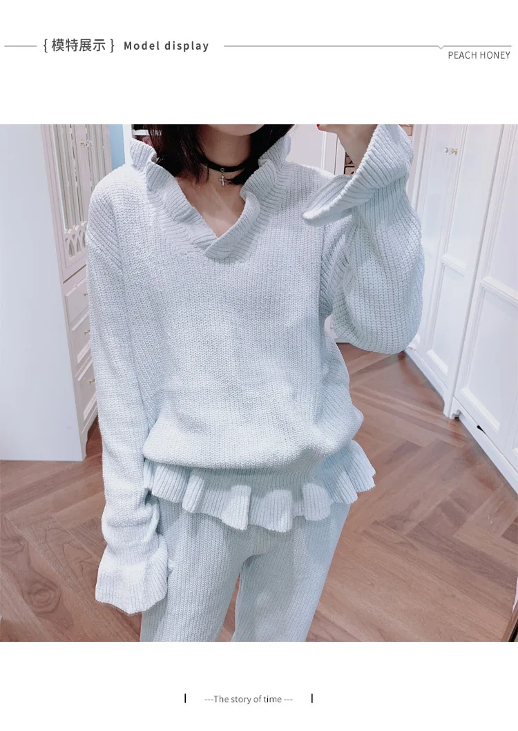 

Autumn Winter Pajamas for Teenagers Loose 2020 Korean Fashion Kawaii Pyjamas Women Plus Size Sleepwear Long Sleeves Home Clothes