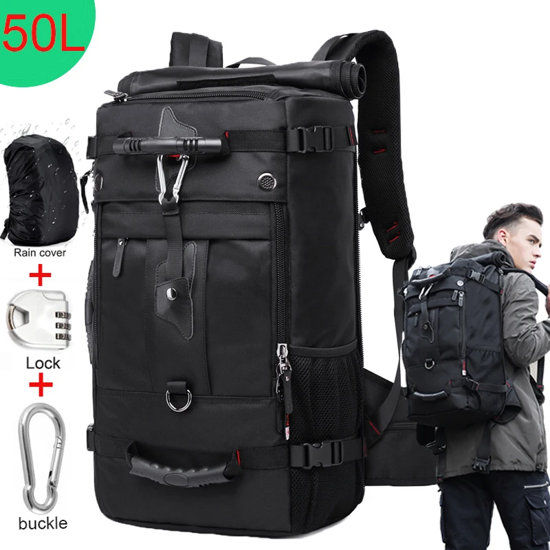 

50L Waterproof Durable Travel Backpack Men Women Multifunction 17.3 Laptop Backpacks Male outdoor Luggage Bag mochilas