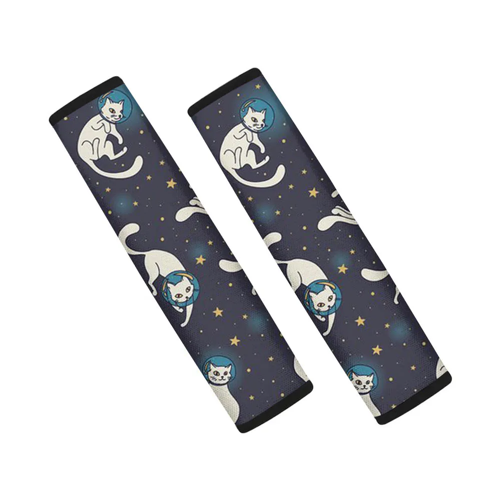 

PinUp Angel Outer Space Cat Pattern Set of 2 Shoulder Strap Pads Fit Most Vehicle Seat Belt Covers Seatbelt Pad Universal
