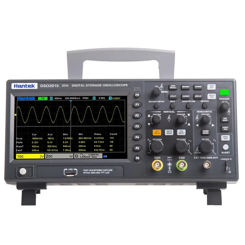 Hantek цифровой генератор сигналов осциллограф DSO2C10 2C15 2D10 2D15 двухканальный 100 м 150