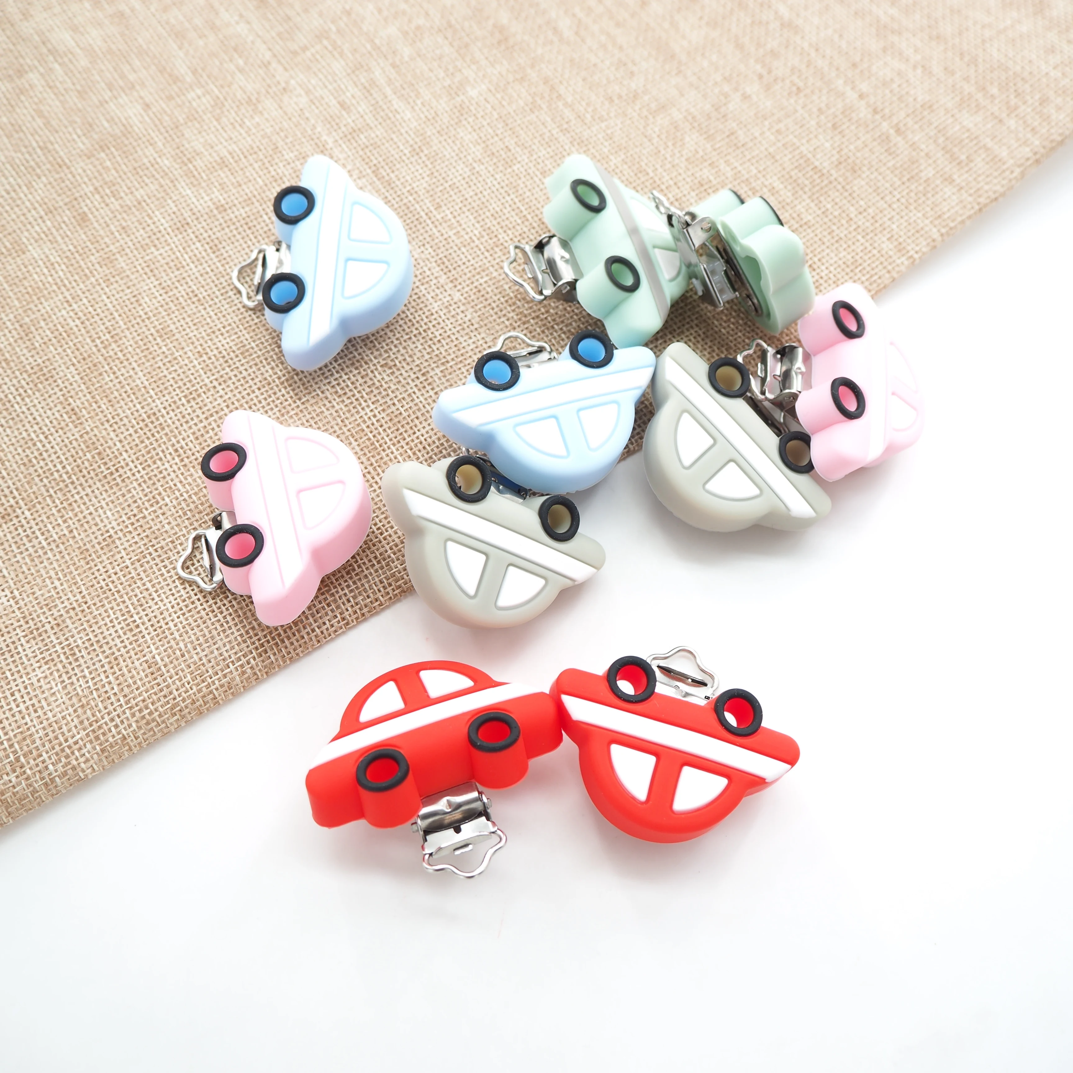 Chengkai 10pcs Silicone Car Clips DIY Baby Cat Mouse Animal Pacifier Teether Dummy Soother Nursing Jewelry Toy Accessories | Украшения и