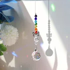 Хрустальная чакра Raimbow Catchers, люстра, кристаллы, шар, призма, подвеска, Радужный производитель, подвесная чакра, Каскадное украшение для сада