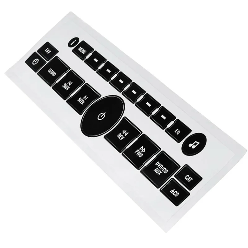 Автомобильная Кнопка Радио Наклейка украшение Замена Черный полезный