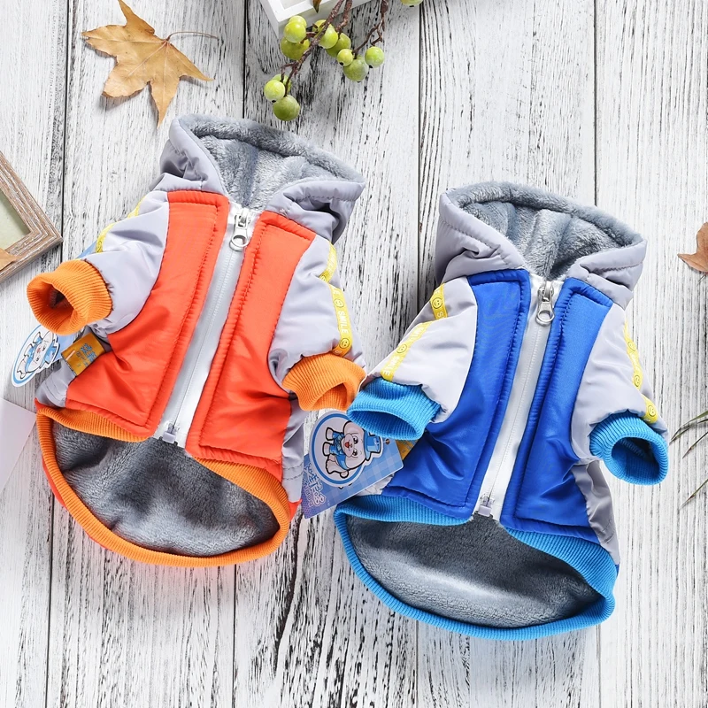 

Спортивные куртки на молнии для собак, Милая зимняя теплая пуховая куртка для домашних животных, одежда для маленьких и средних животных, то...