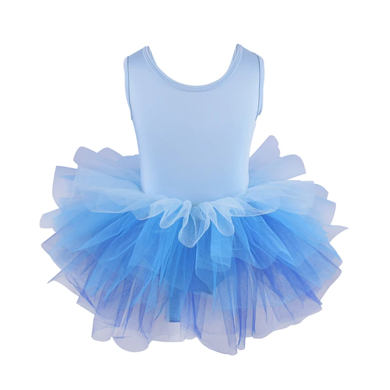 030 blue gradient Модное балетное платье-пачка для девочек; осенний детский элегантный костюм принцессы выступлений на свадьбу; летняя детская одежда - Цвет: 030 blue gradient