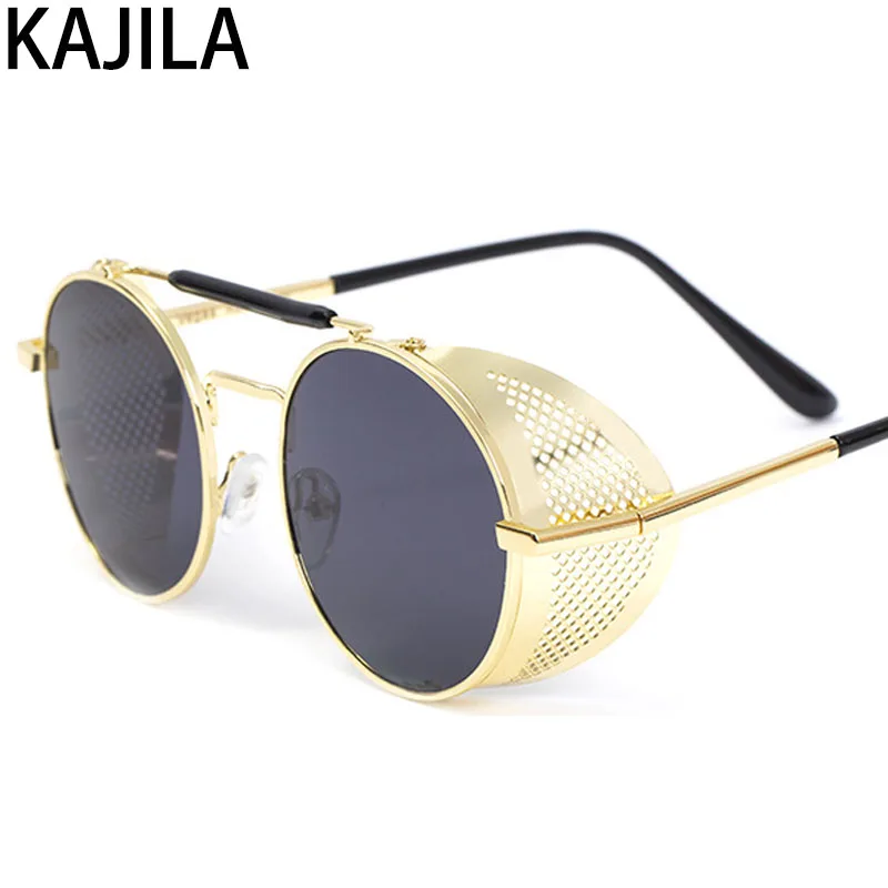 Роскошные дизайнерские ретро стимпанк Солнцезащитные очки для мужчин