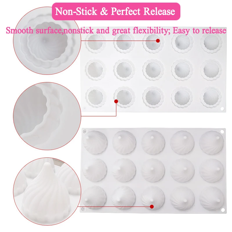 Маленькая силиконовая форма для Мусса на спирали 15 ячеек 3D торта Рождественская