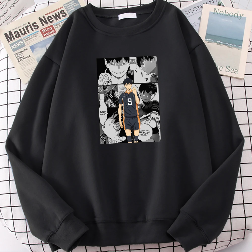 

Haikyuu kageyama tobio Anime Print Fashion Loose Clothing Men Spring Casual Tracksuit Winter Fleece Warm Hoodies Hip Hop Men's