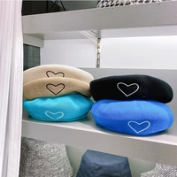 fashion womens summer hat love embroidery beret hat sun protection cap female cotton collapsible breathable beach hat sun hats