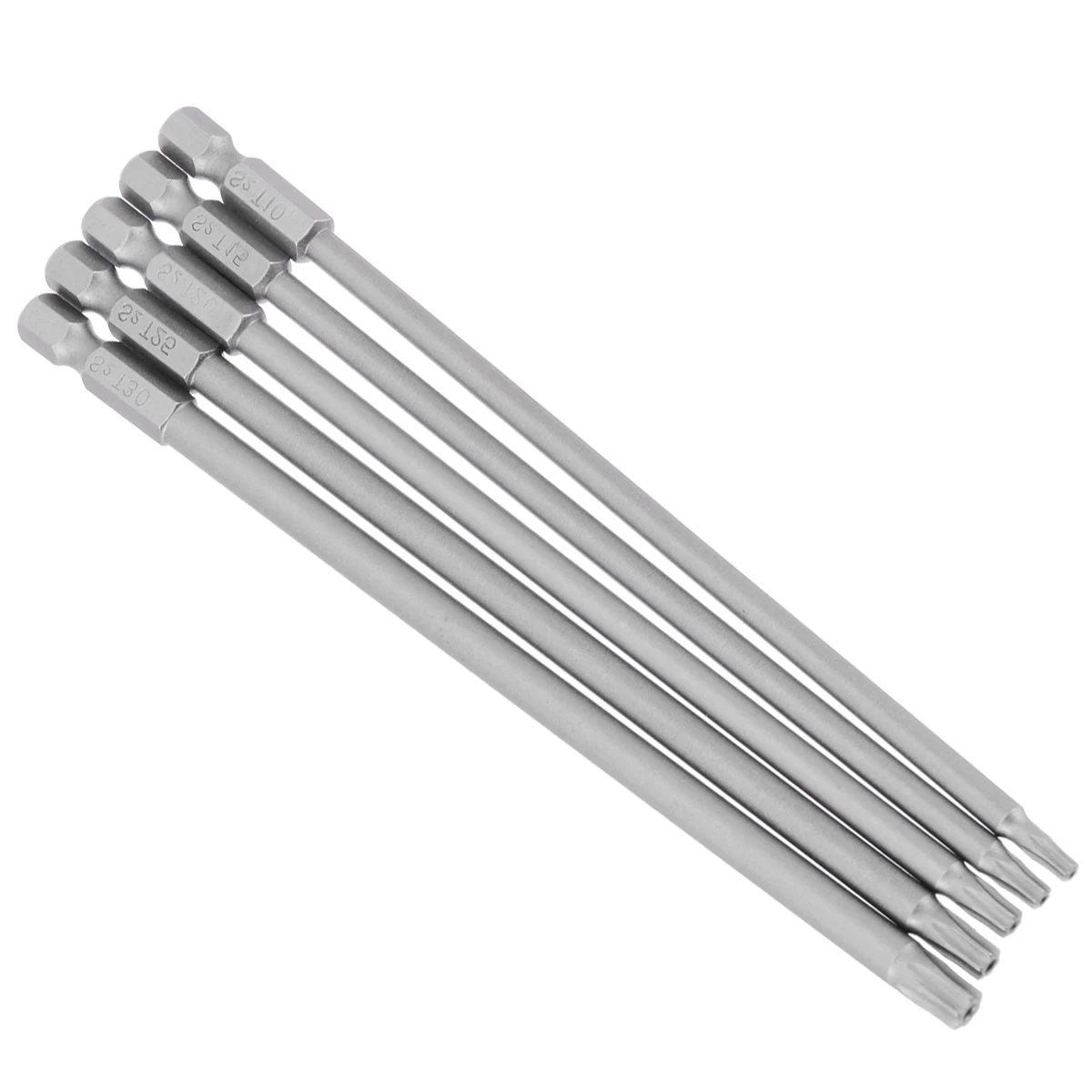 

T10/T15/T20/T25/T30 Torx Screwdriver Bit 5PCS 150mm S2 Alloy Steel Screwdriver Hex Long Magnetic For 1/ 4" Pneumatic Screwdriver