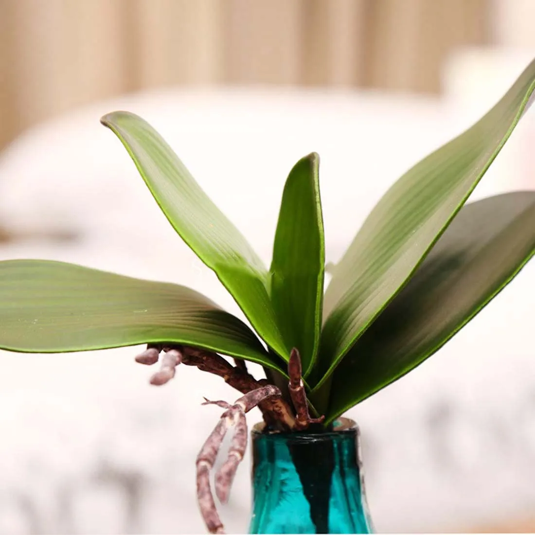 17 см/21 см из ПУ кожи искусственные цветы Орхидеи Листья высокого качества