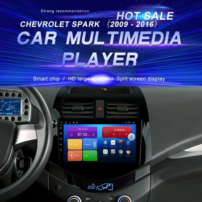

Android Car DVD For Chevrolet Spark (2009 - 2016） Car Radio Multimedia Video Player Navigation GPS Android10.0 Double Din