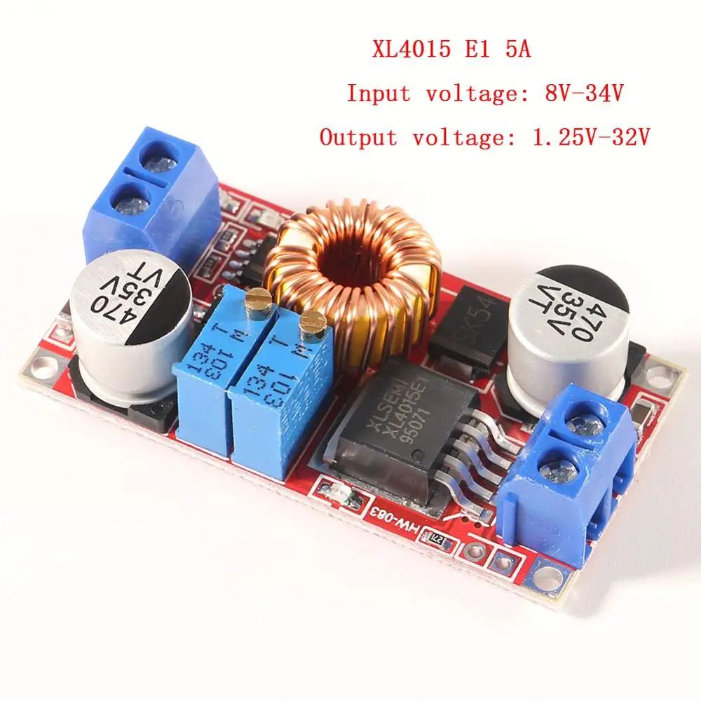 XL4015 E1 5A зарядное устройство понижающий модуль DC В CC CV литиевая батарея понижающая