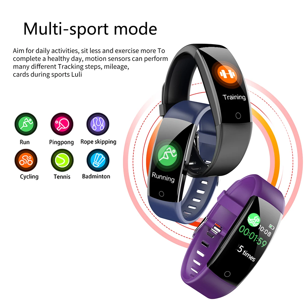 C30S умный Браслет пульсометр артериальное давление здоровье водонепроницаемые