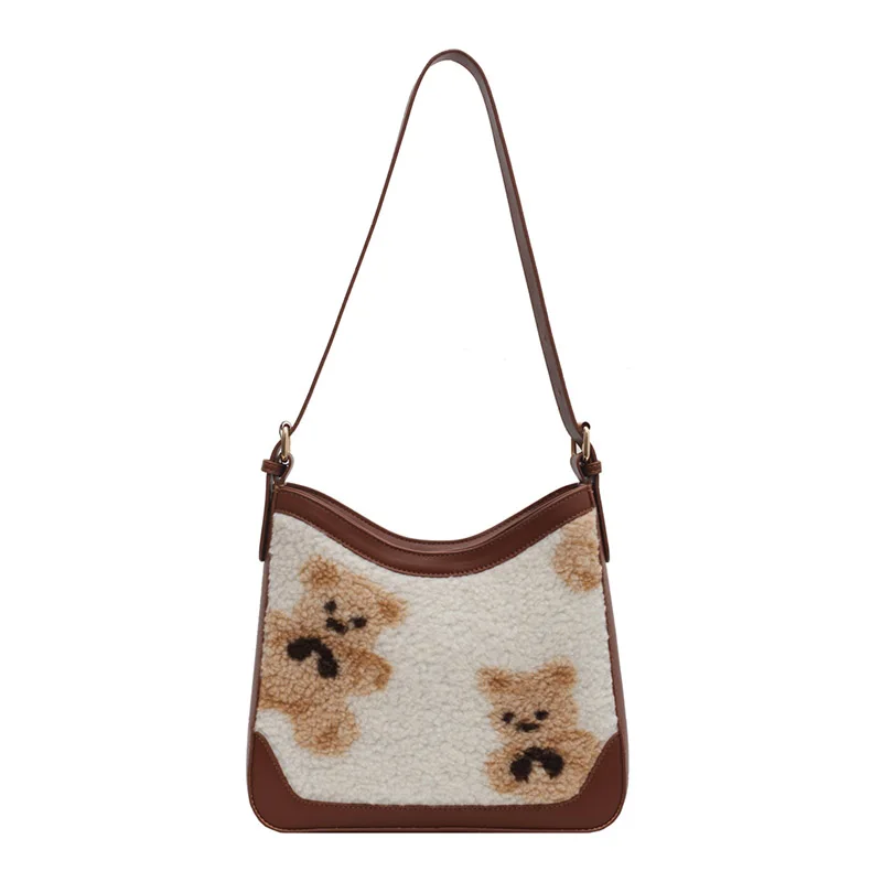 

Winter plush large-capacity bag 2020 new high-grade portable handbag shoulder joker ins tote bag